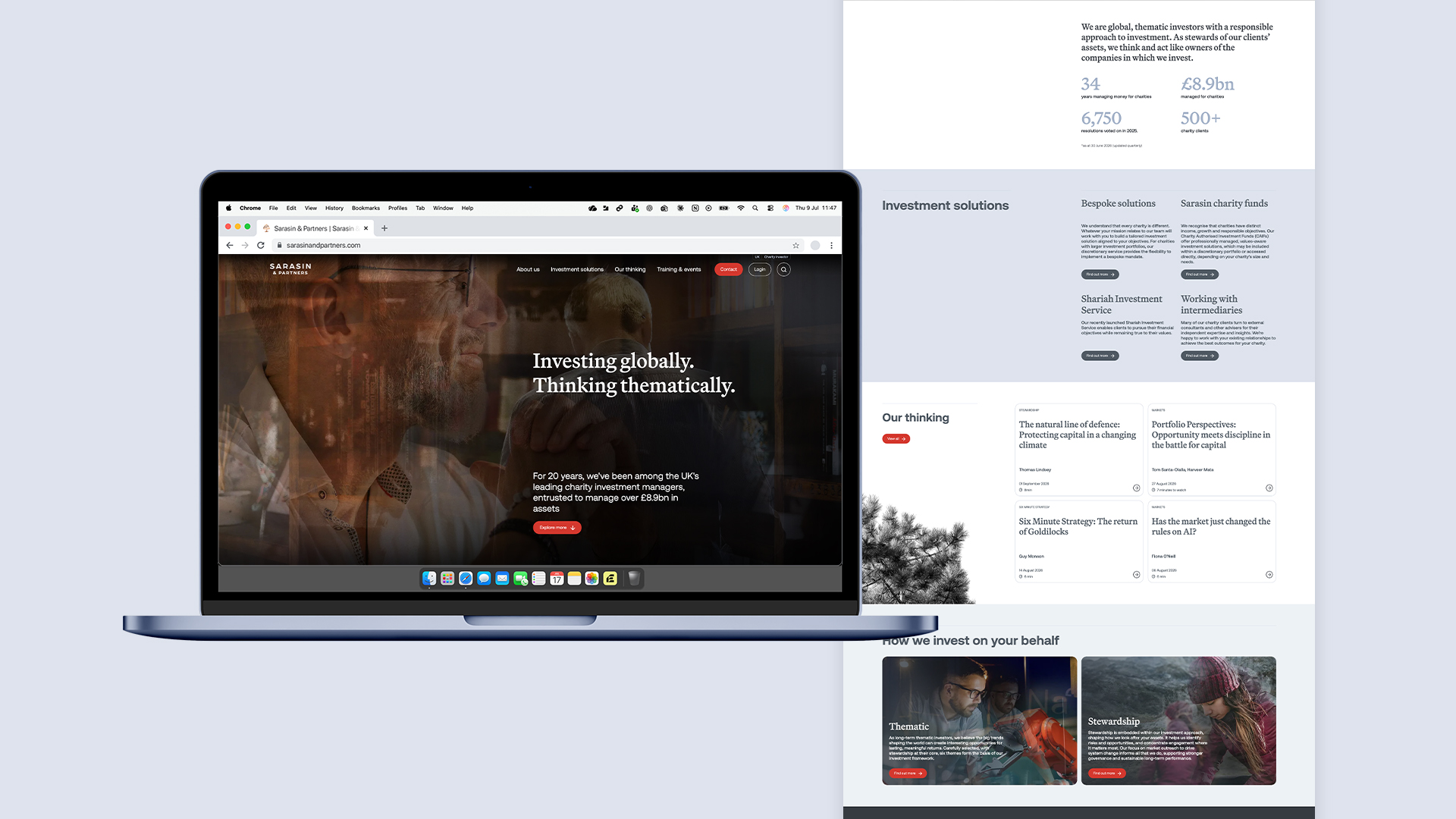 Gallery image showcasing Large Screen Homepage Charity Copy